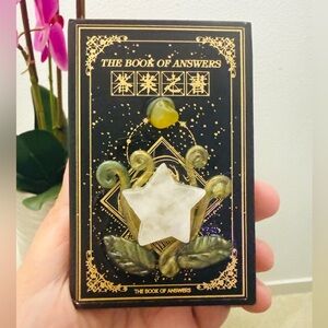 Book of Answers Oracle & Divination Journal 3D Clear Quartz Star Cover 4.4"x2.4"